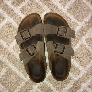 Suede Arizona Birkenstocks Softbed